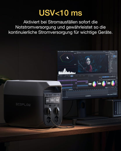 EcoFlow DELTA 3 Powerstation 1024Wh, Solargenerator erweiterbar bis 5kWh, Schnellladung, ideal für Zuhause, Camping & Reisen, unbenutztes generalüberholtes Produkt mit kleinen Verpackungsmängeln