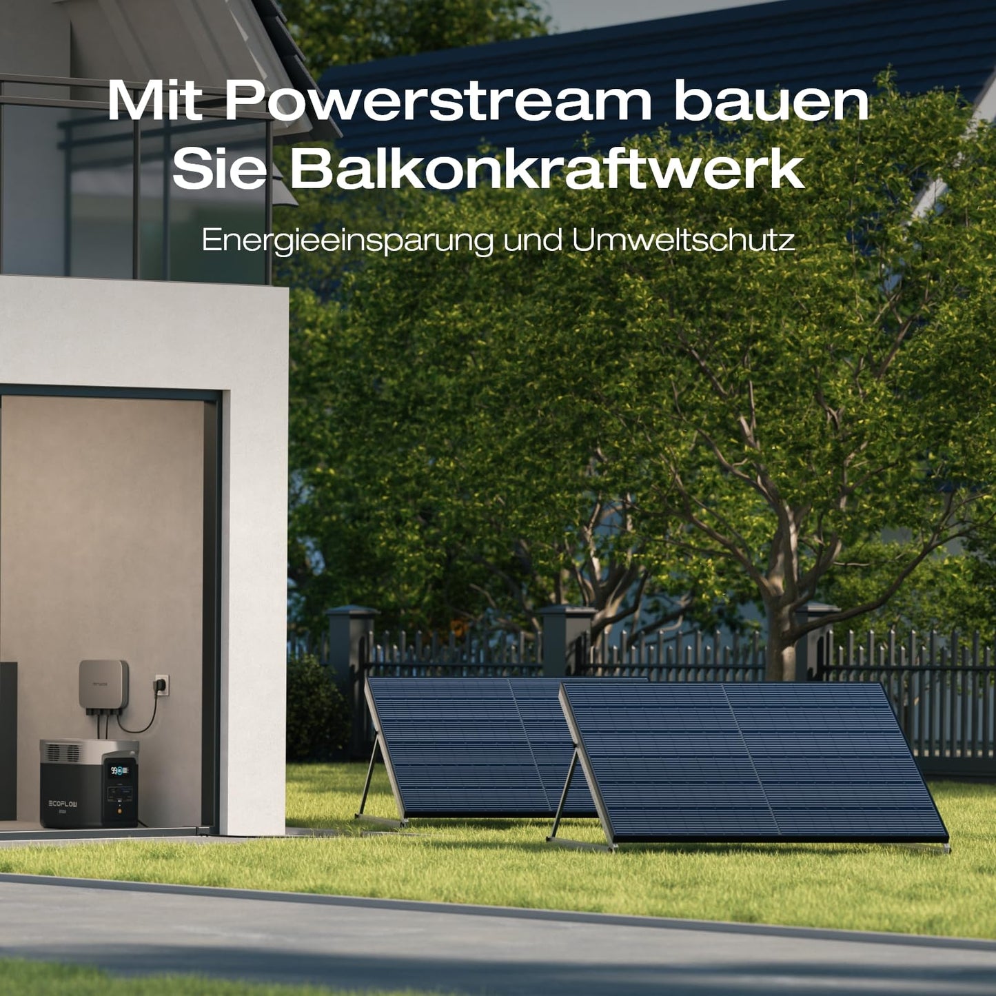 EcoFlow DELTA 2 Max Powerstation 2048Wh, erweiterbar bis 6kWh, 3000W Ausgangsleistung, 80% Ladung in 1h, Solargenerator für Zuhause & Camping